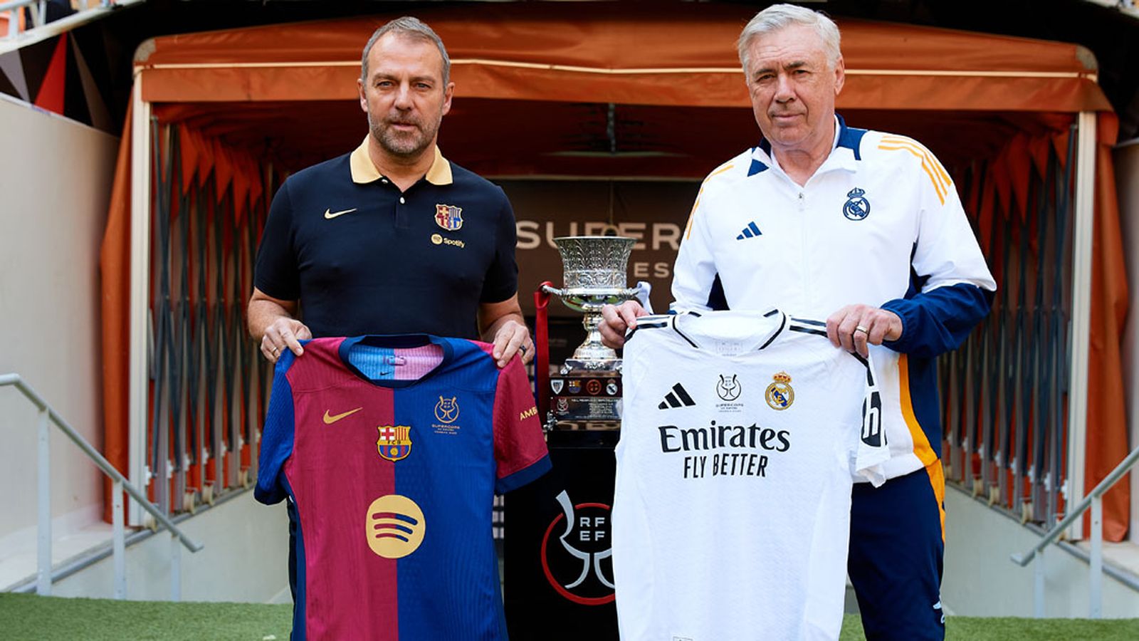 Flick y Ancelotti supercopa