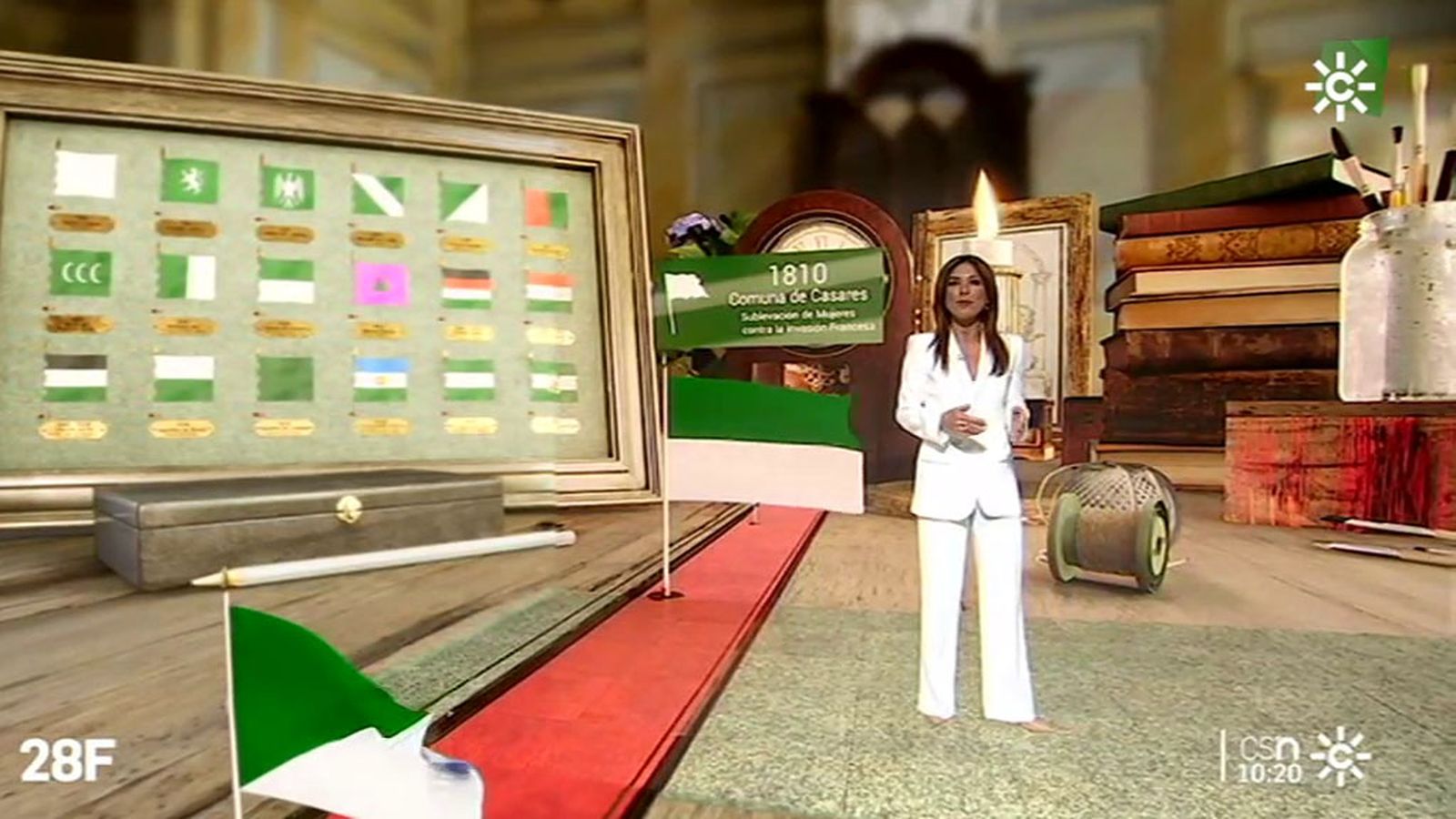 La evolución de la bandera de Andalucía desde el siglo XI con realidad virtual
