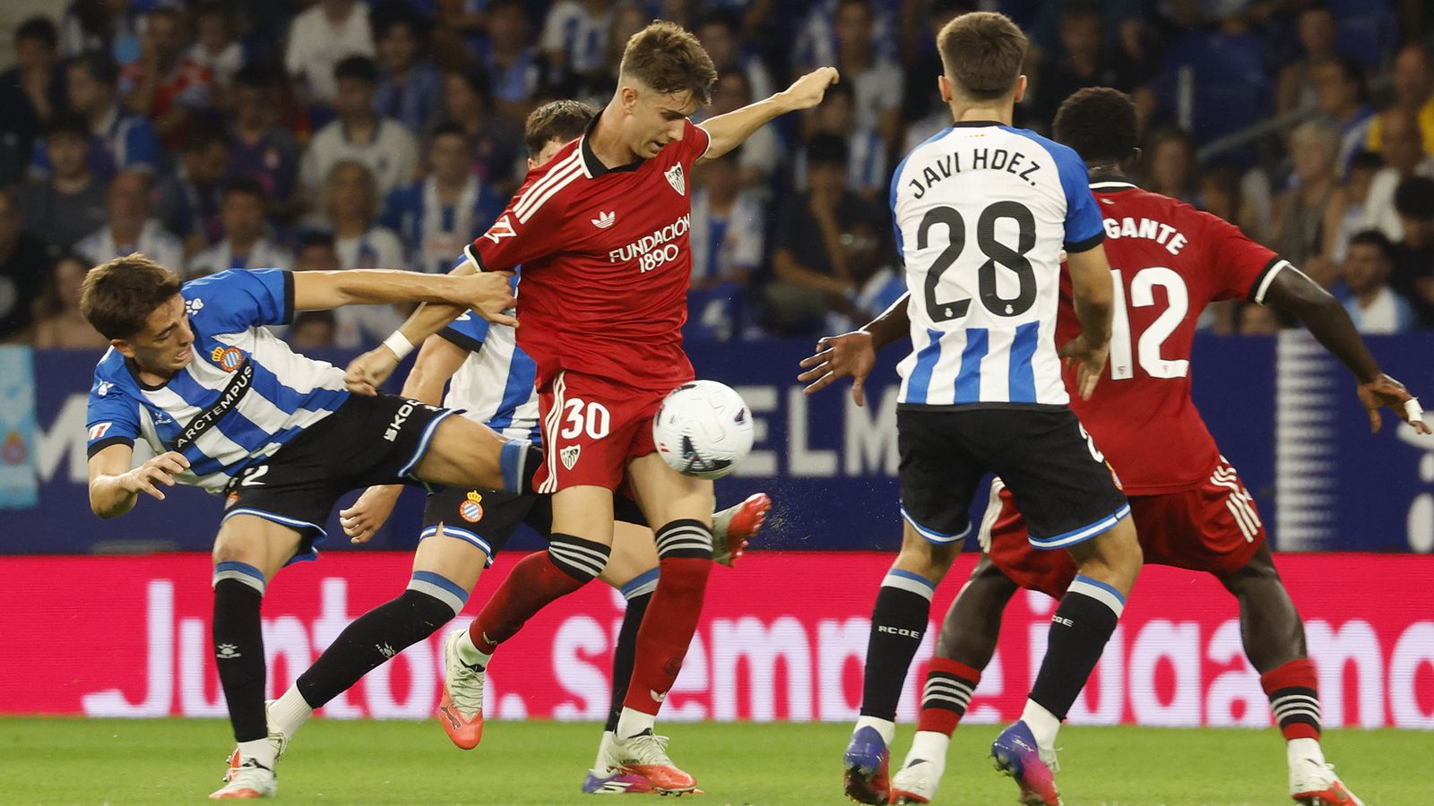 Miguel Sierra, autor del gol del Sevilla ante el Dépor.