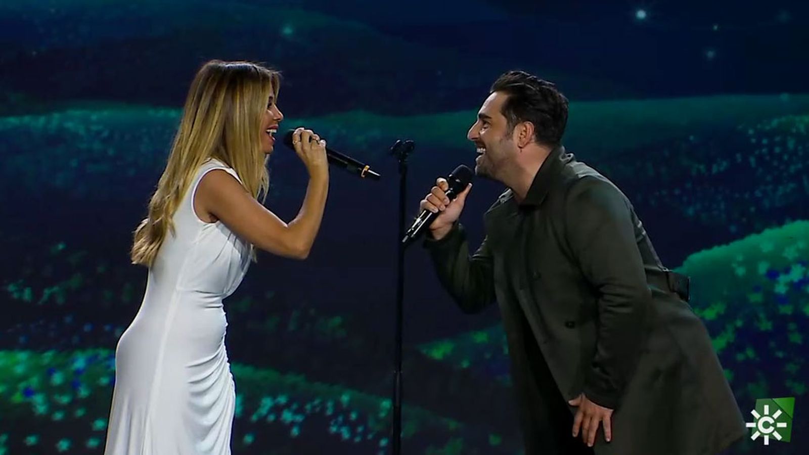 Bustamante recibe la sorpresa de Natalia y canta a dúo la banda sonora de Hércules