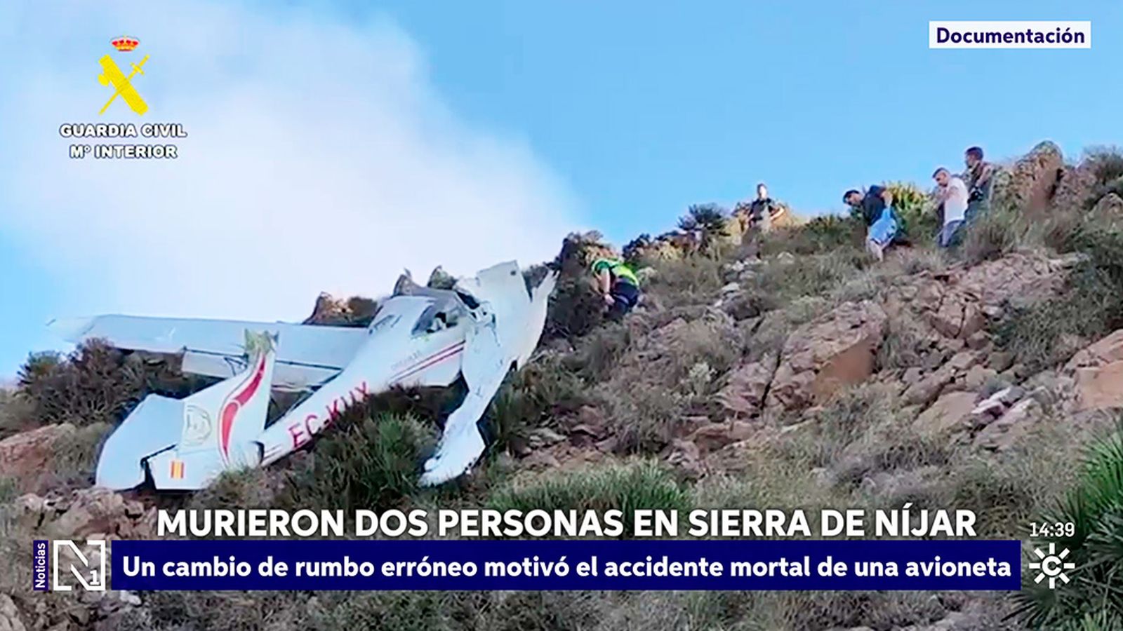 Informe sobre la avioneta que se estrelló en Níjar