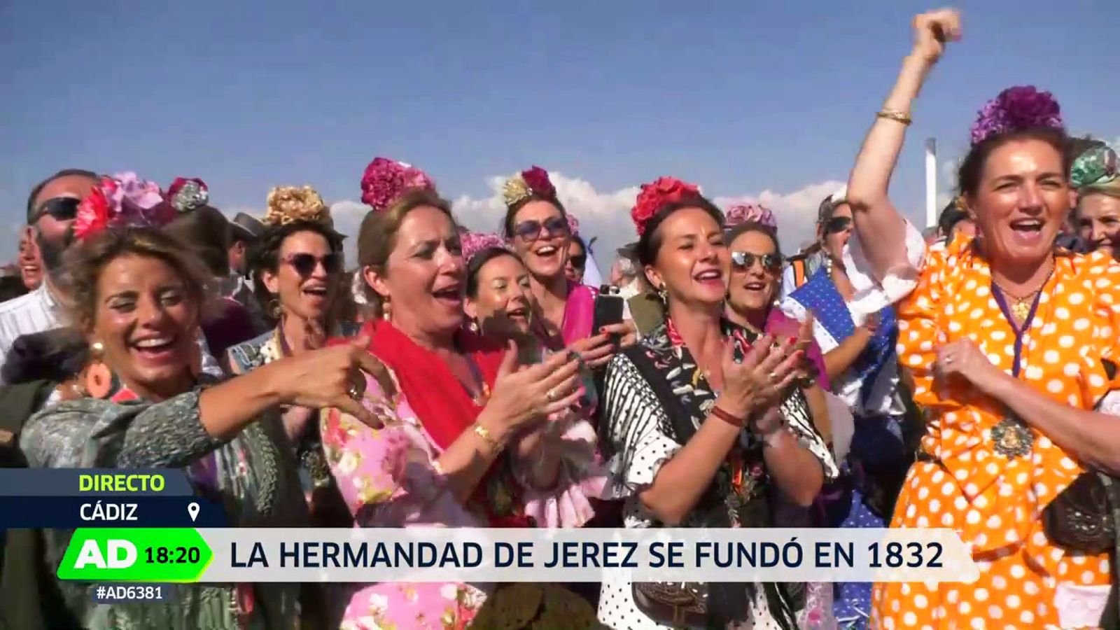 Acompañamos a la hermandad de Jerez en el paso del Bajo de Guía