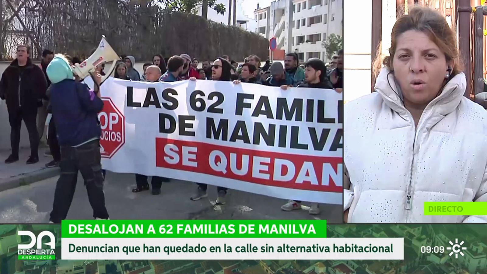 Vecina desahuciada Manilva