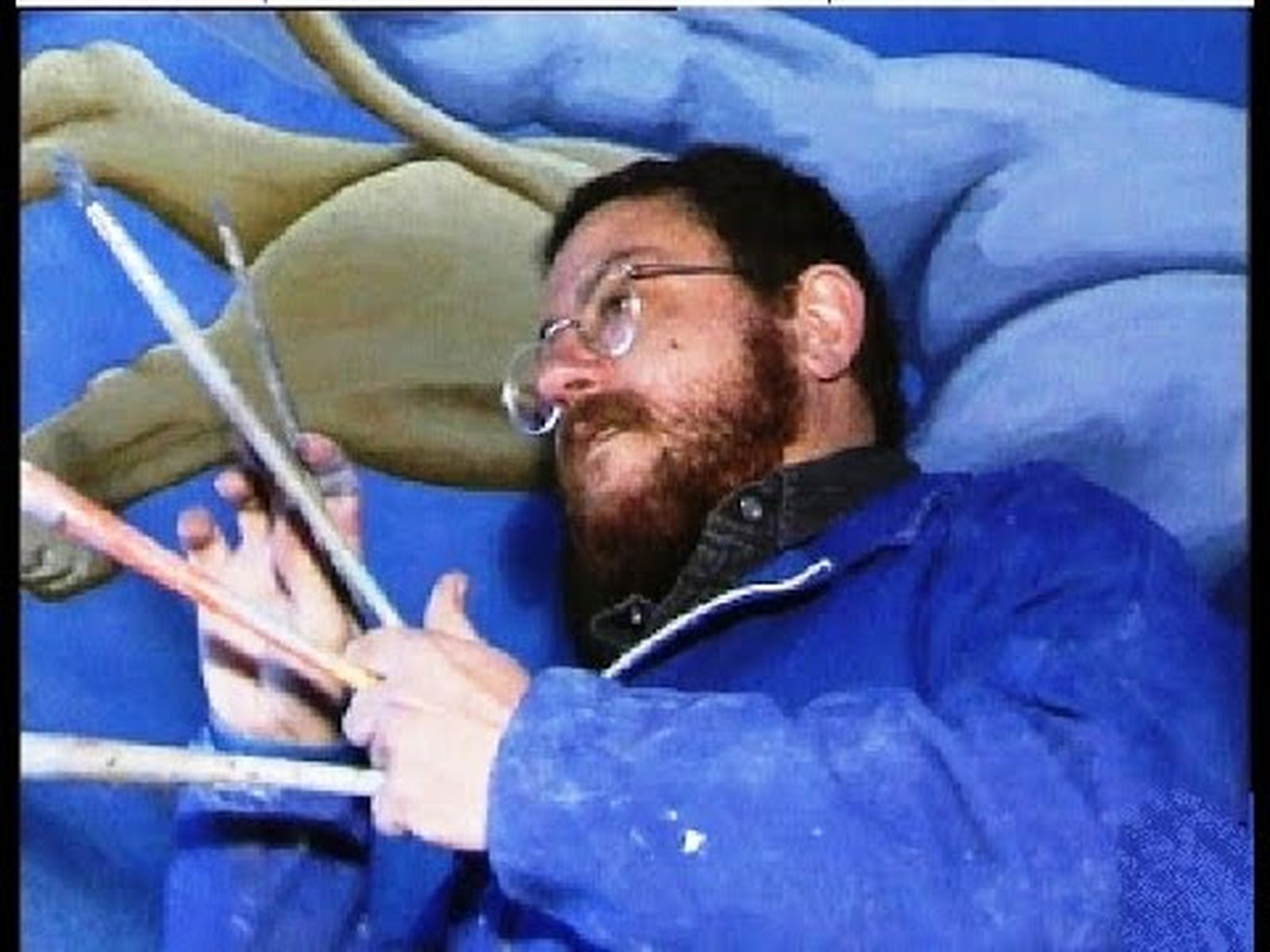 Pérez Villalta pinta los Trabajos de Hércules en el Pabellón de Andalucía (1991)