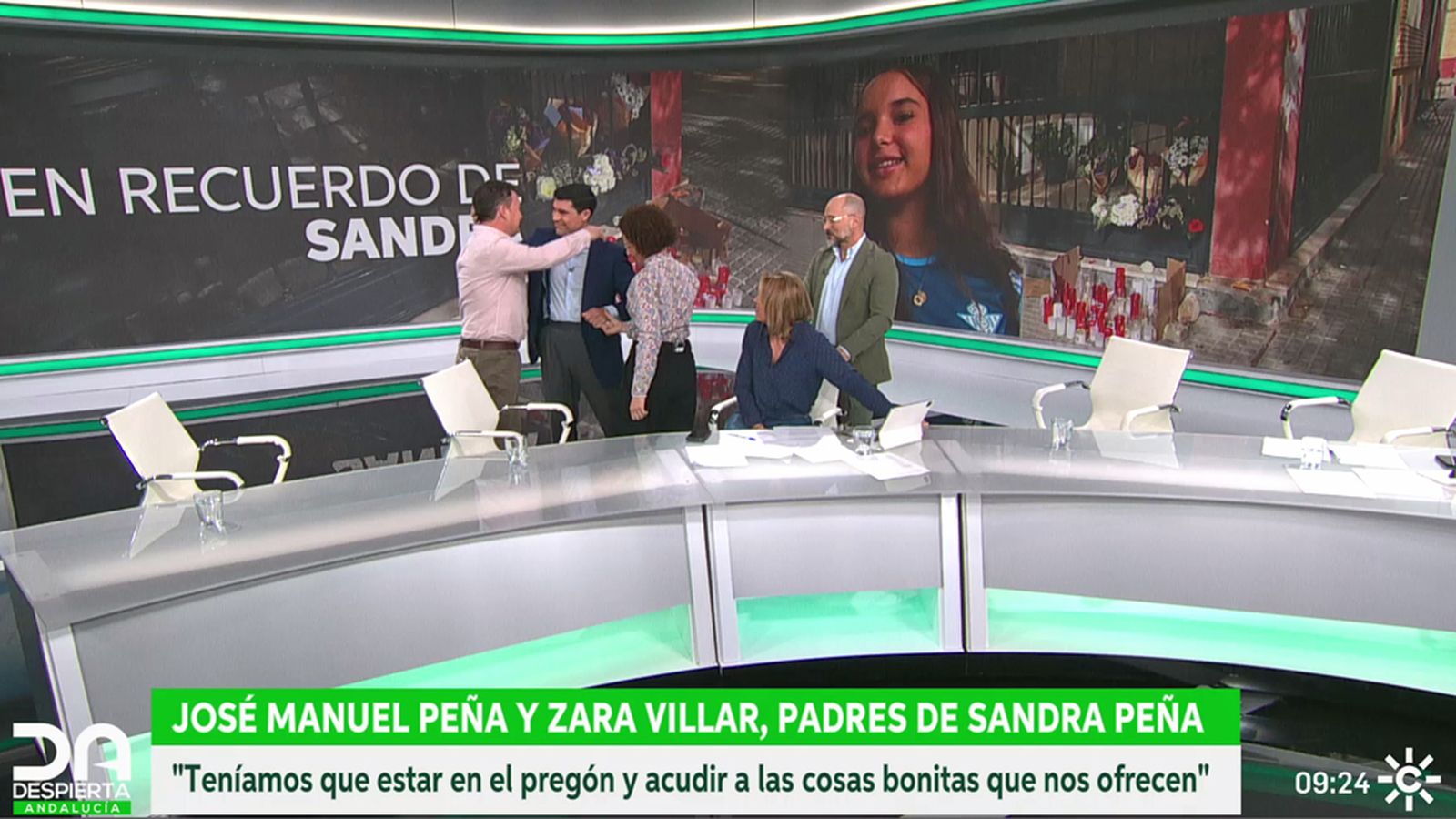 Agradecimiento de los padres de Sandra Peña al pregonero de la Semana Santa de Sevilla