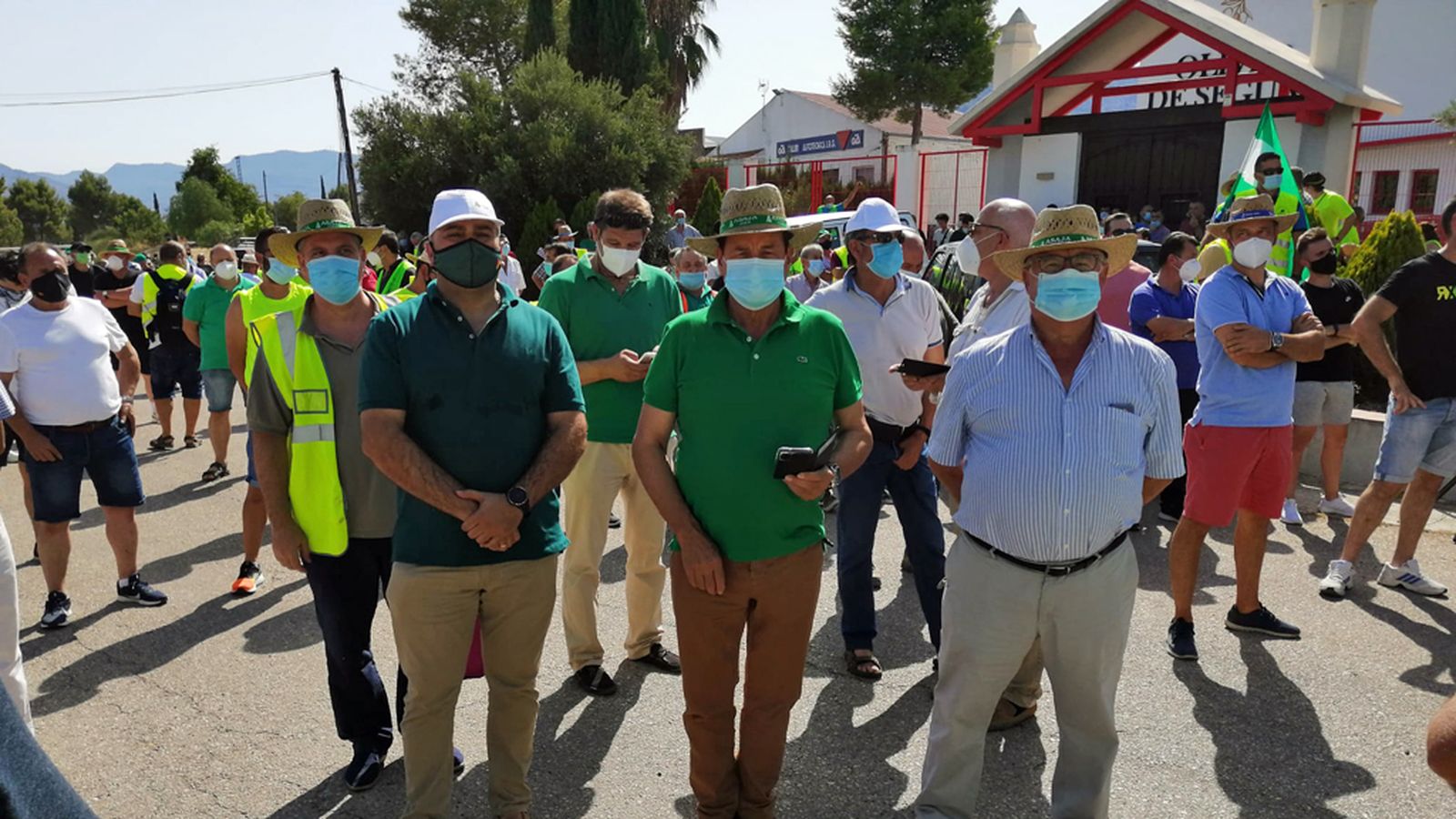 foto olivareros los manifestantes