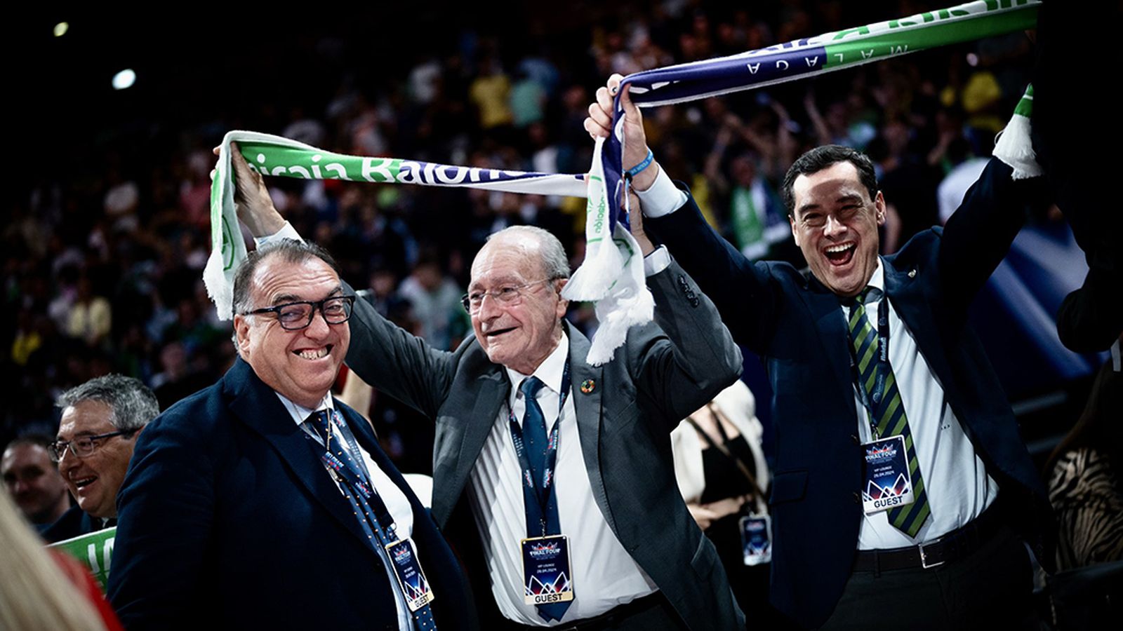 Moreno celebra el triunfo de Unicaja