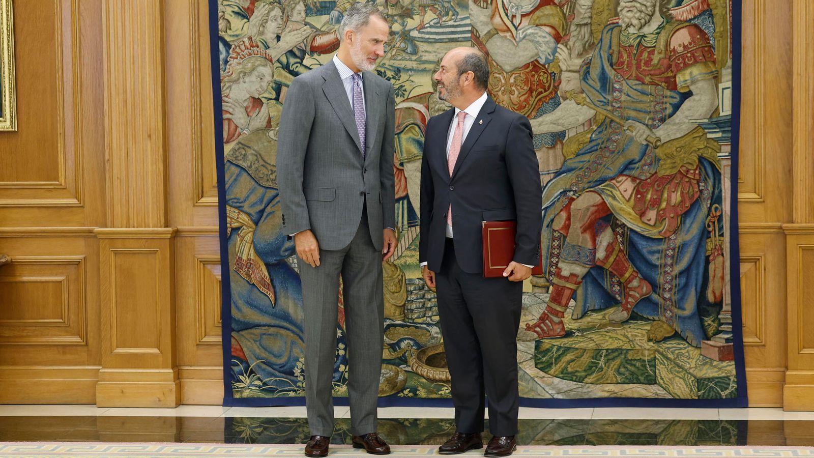 El rey recibe a Pedro Rollán, presidente del Senado
