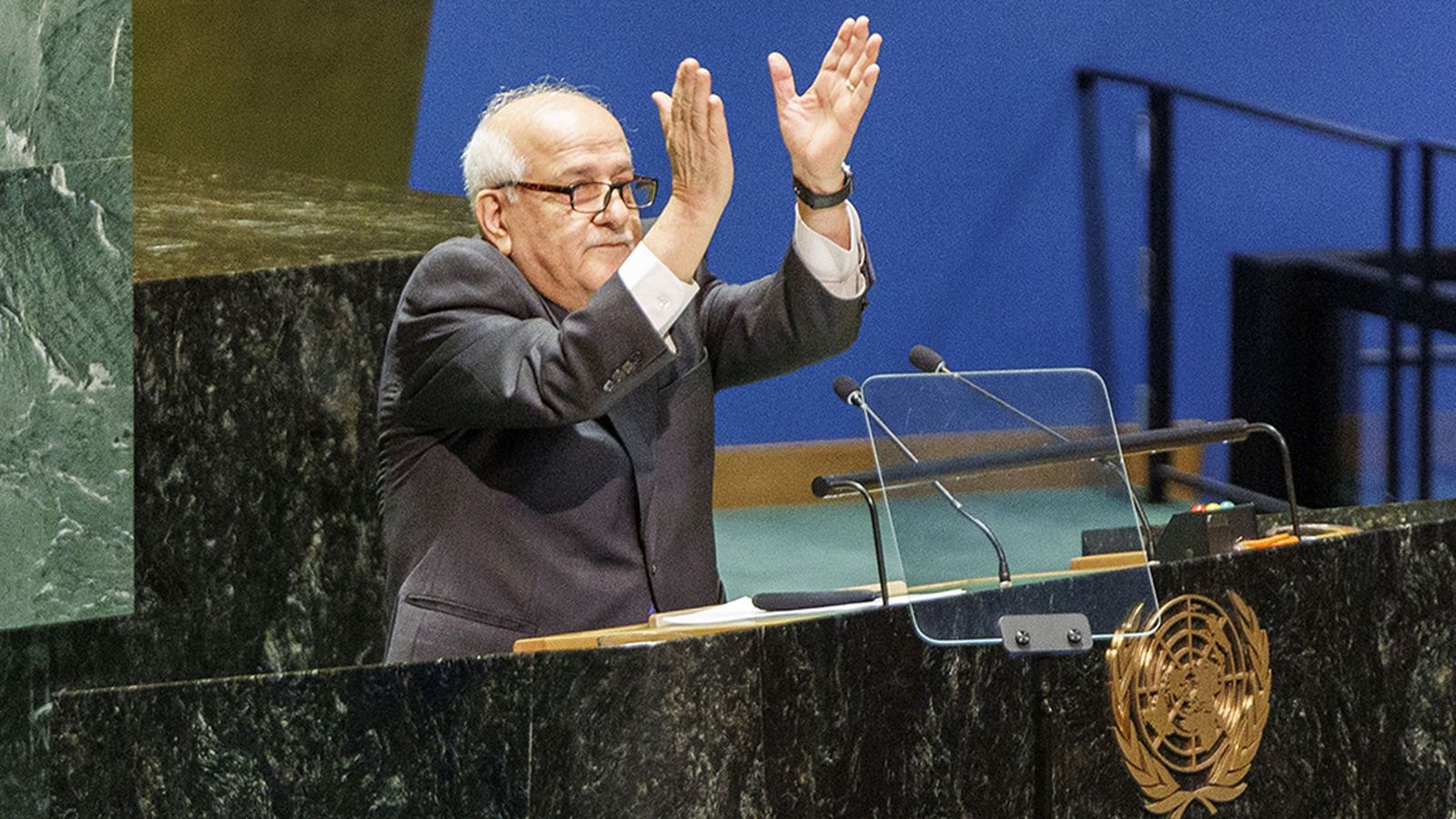 El Observador de Palestina aplaude a las Naciones Unidas