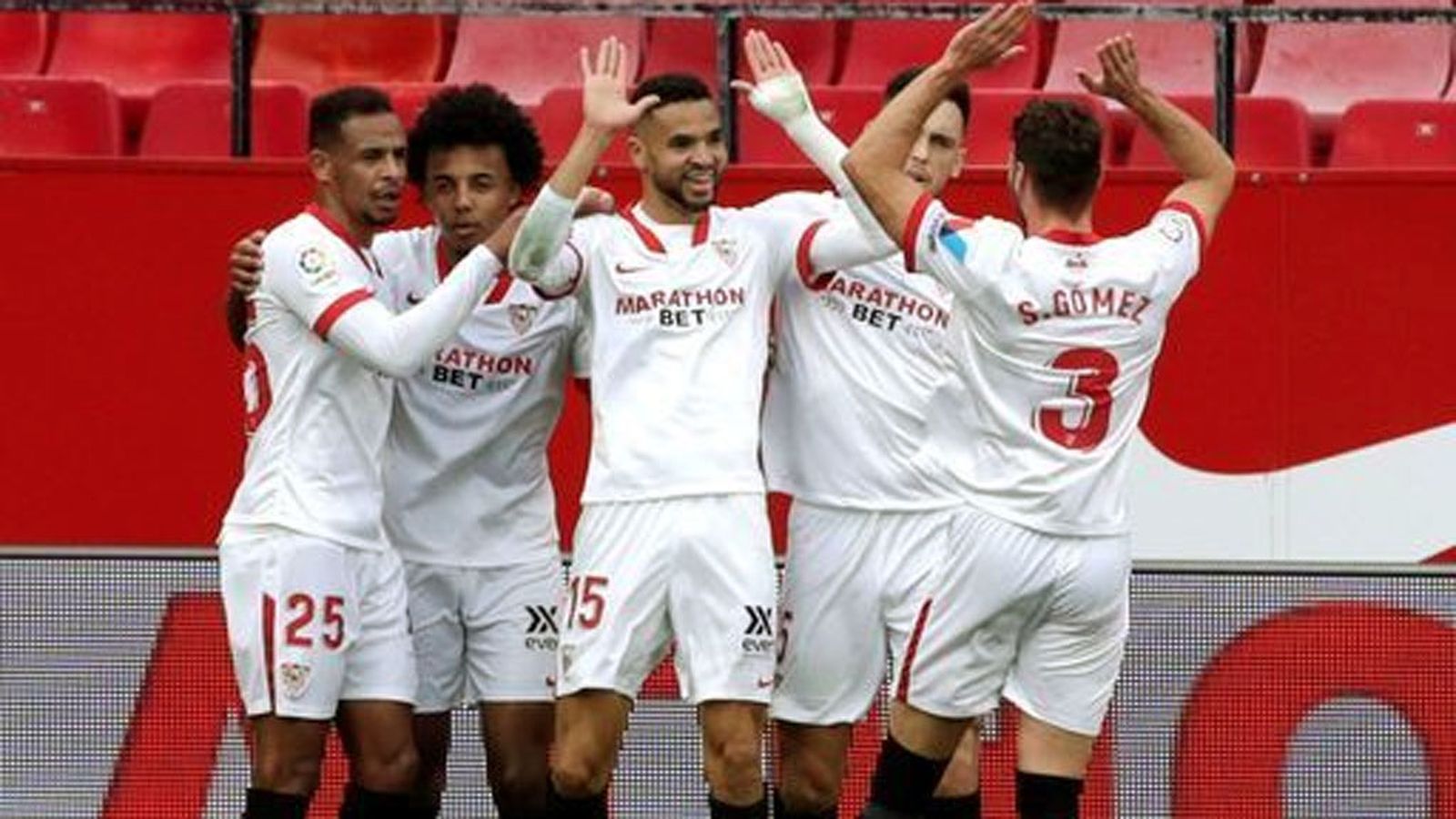 sevilla celebracion gol