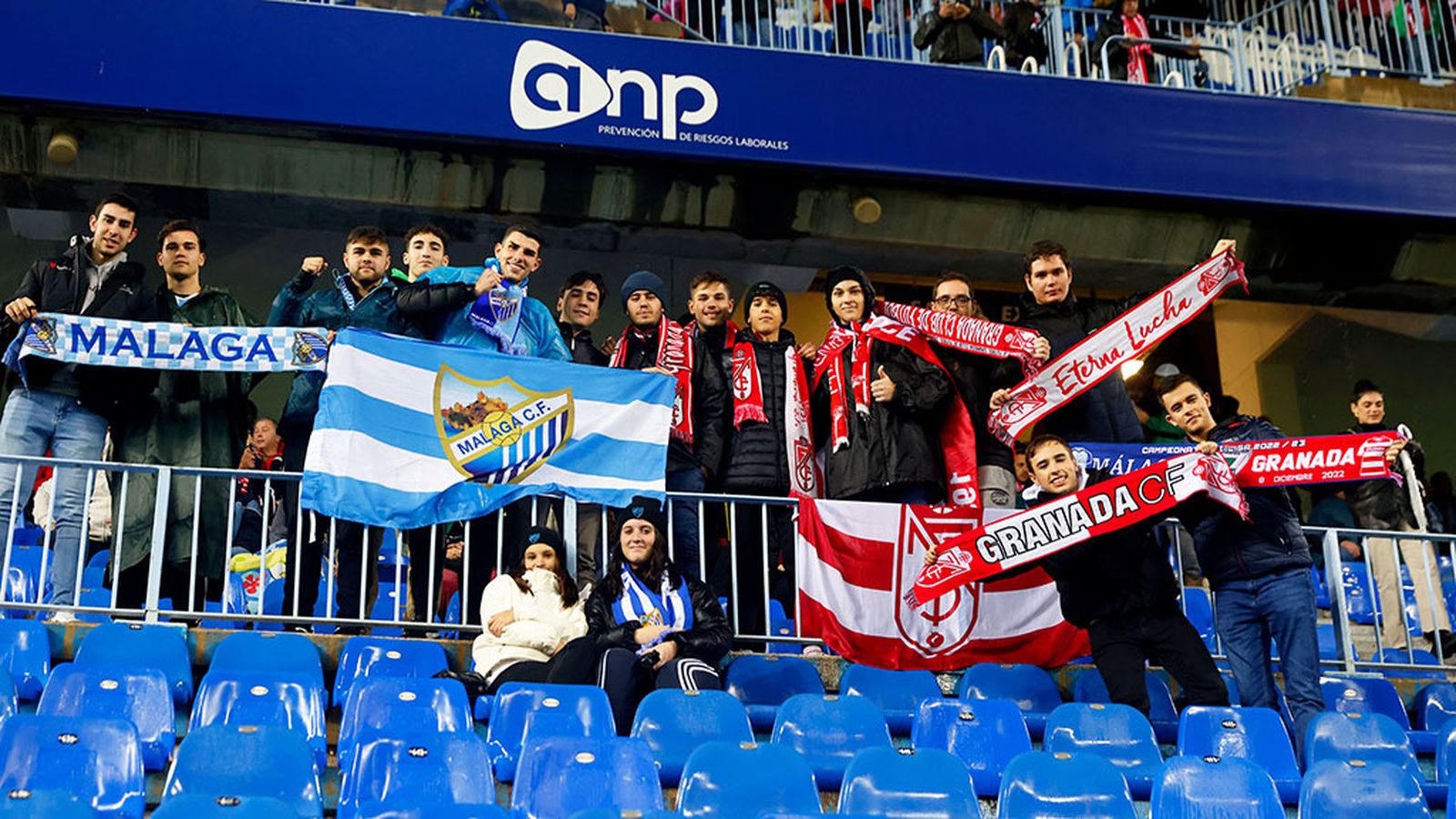 Aficiones del Málaga y Granada