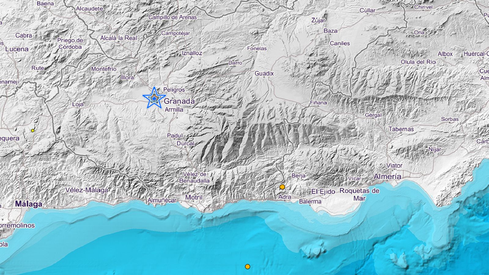 Terremoto Granada Mapa Instituto Geográfico Nacional