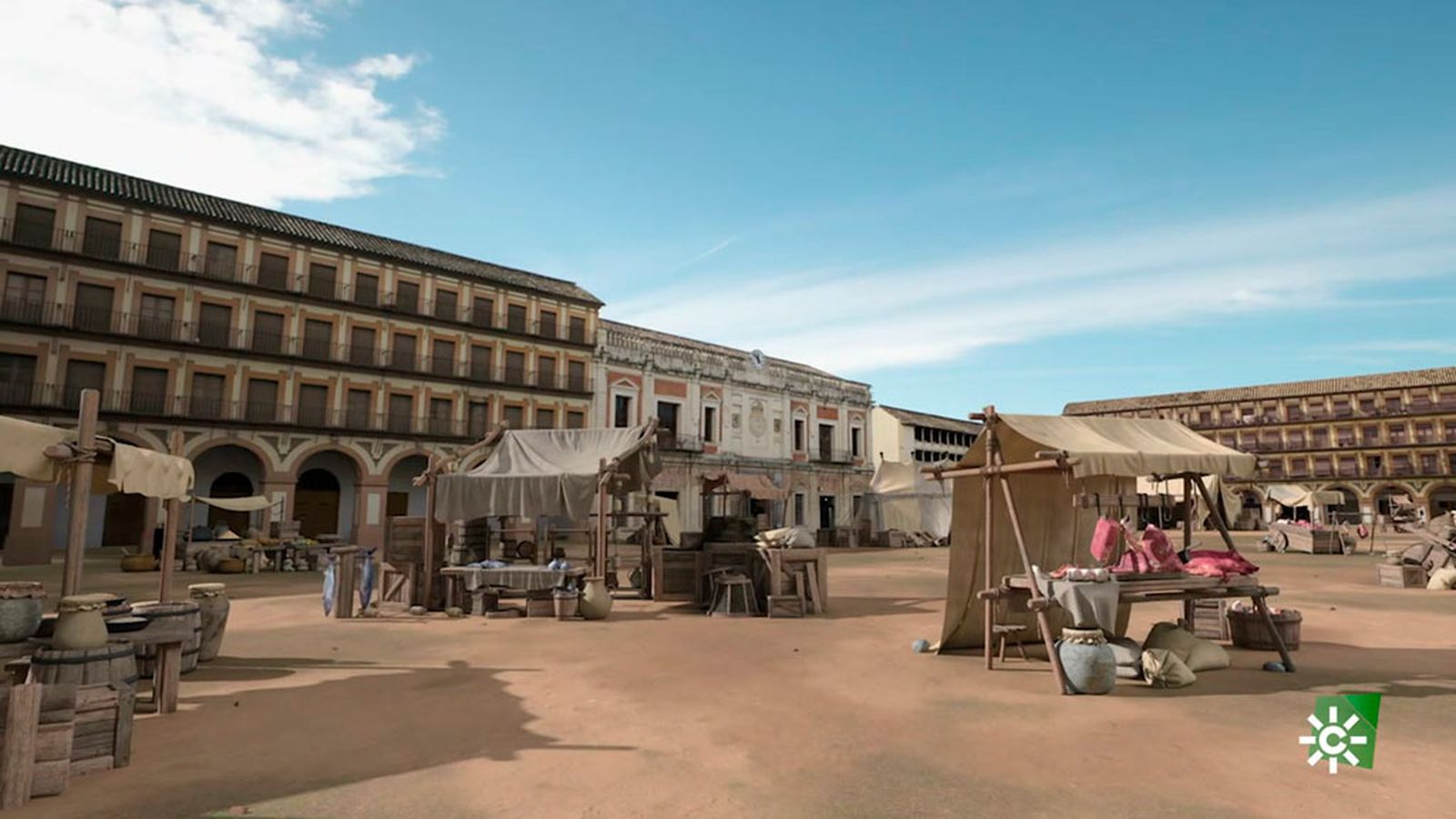 El famoso mercado de los jueves se celebraba en la Plaza de la Corredera de Córdoba desde la Edad Media