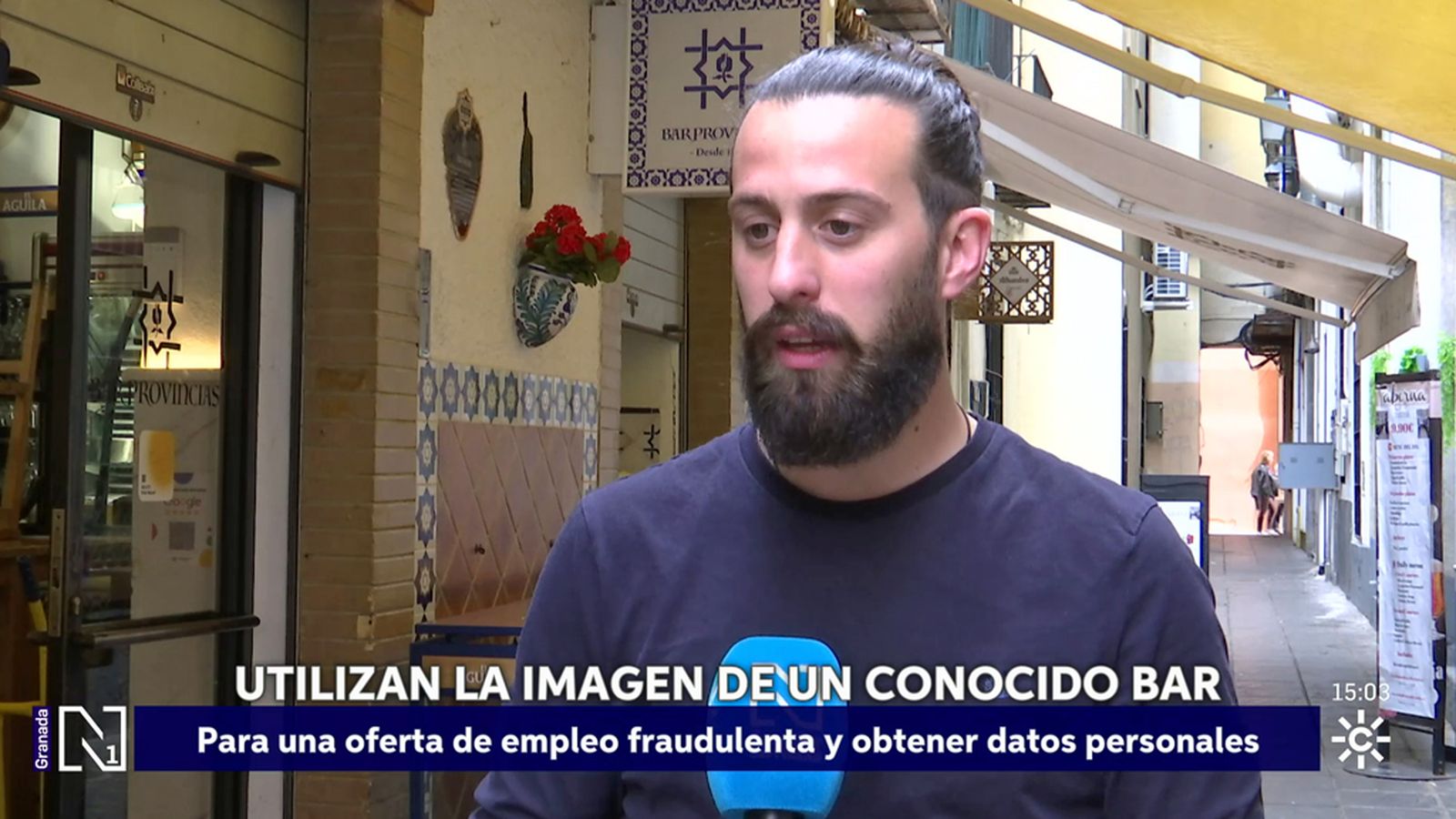 Utilizan la imagen de un conocido bar de Granada para una falsa oferta de empleo