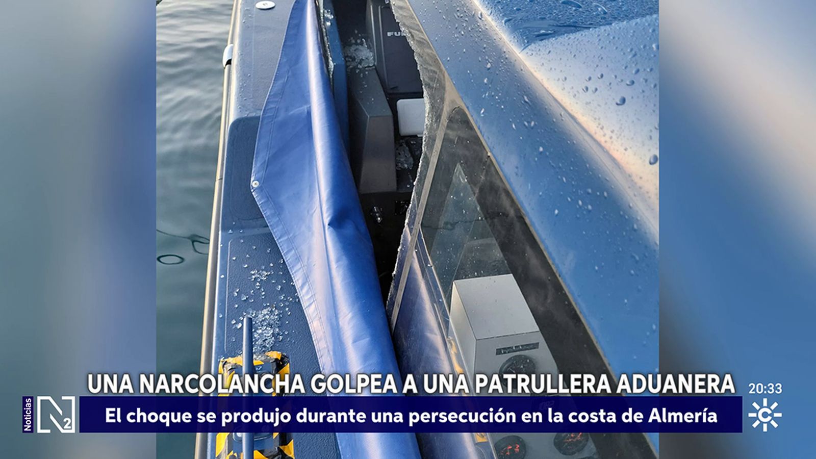 Una narcolancha golpea a una patrullera