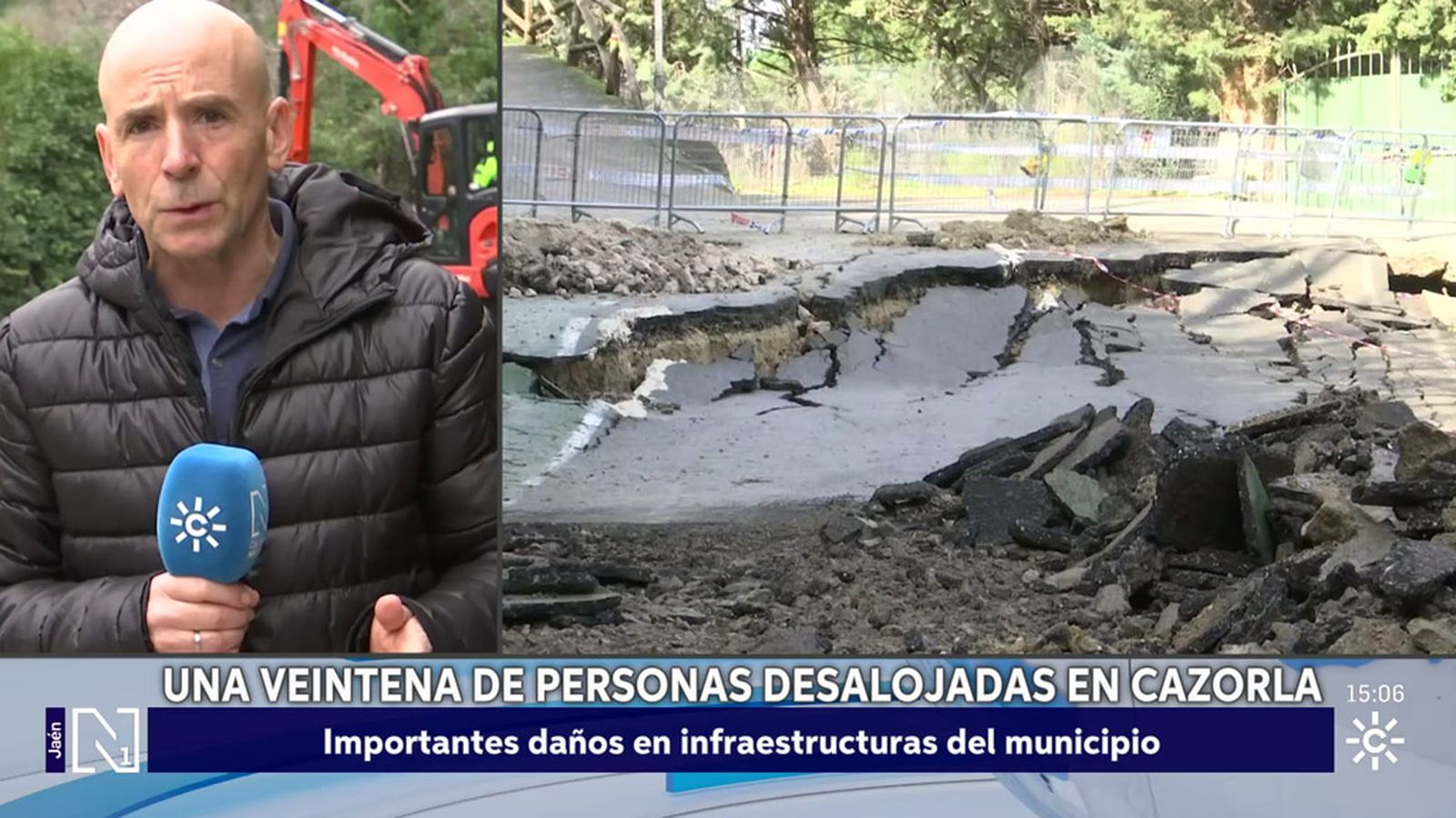 19 personas desalojadas en Cazorla por desprendimientos