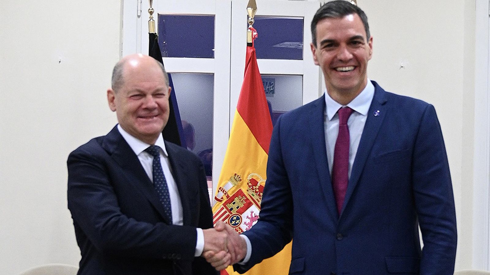 Sánchez y el canciller Olaf Scholz en Málaga
