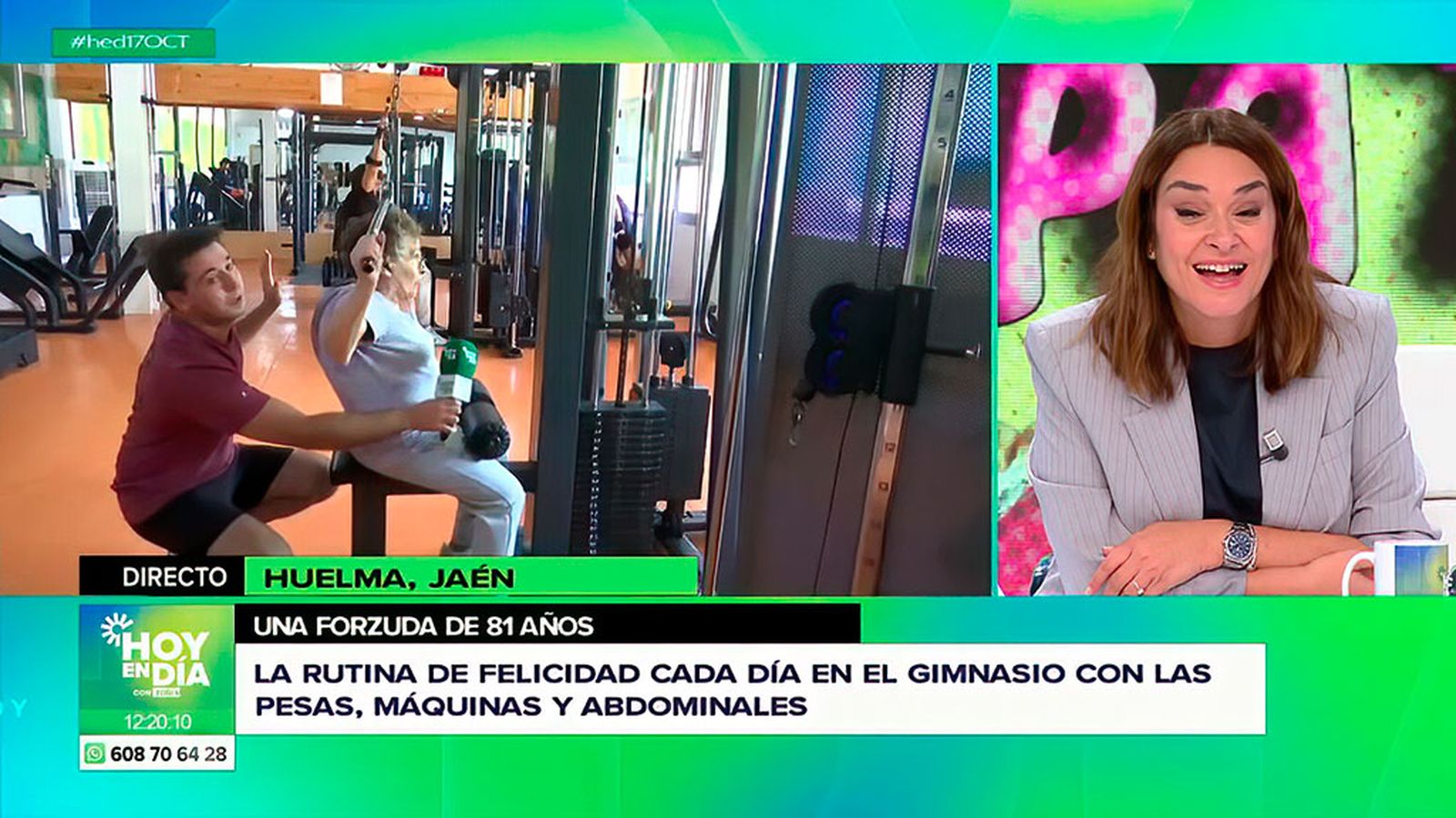 Felicidad, una abuela de 81 años que sorprende entrenando en el gimnasio