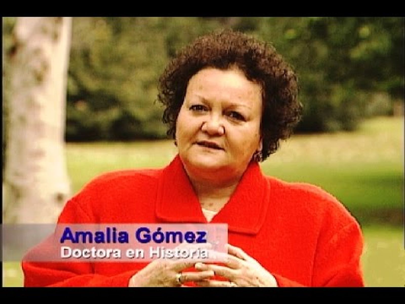 Amalia Gómez y la reina Isabel la Católica