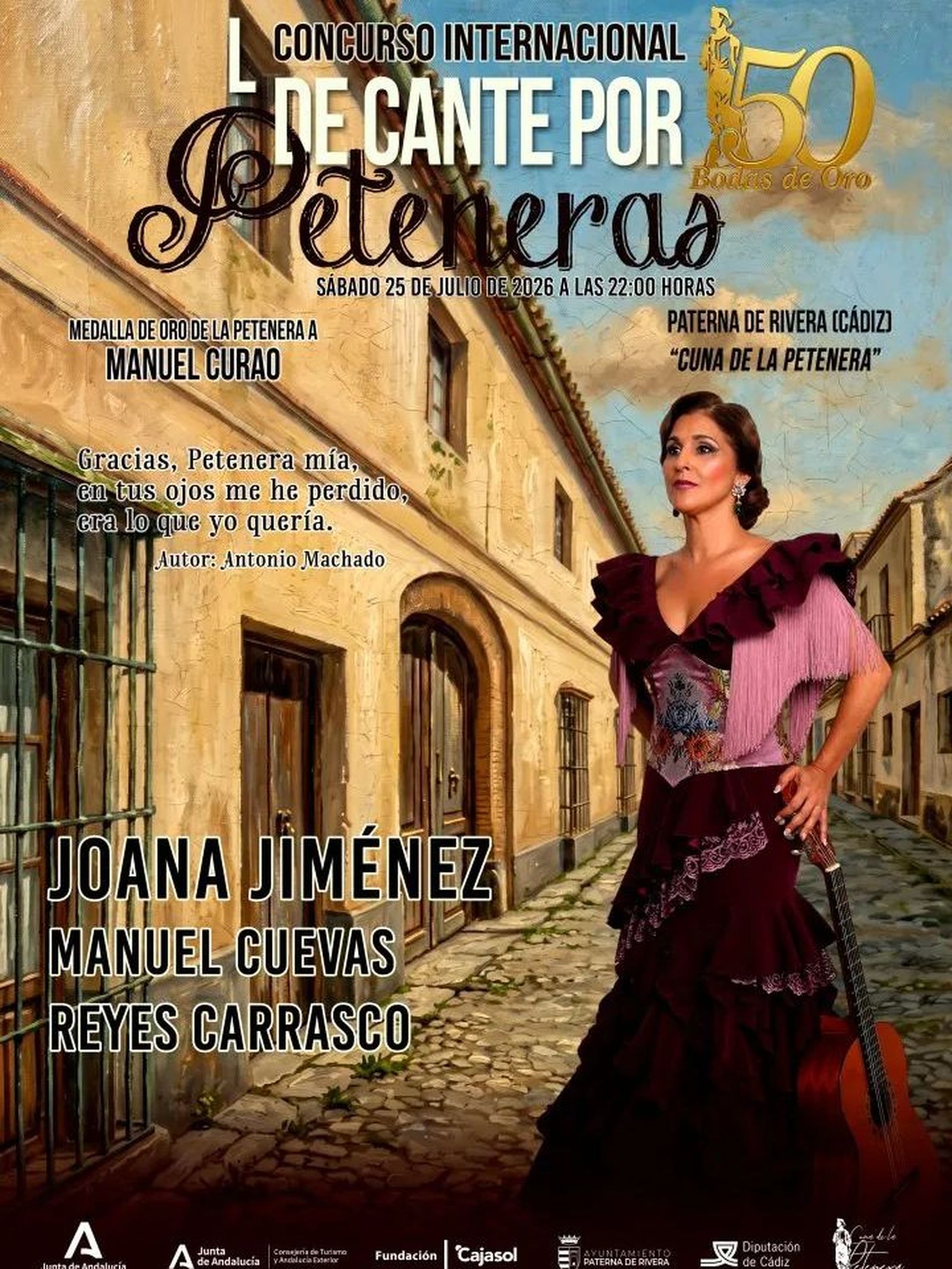 Cartel del L Concurso Internacional de Cante por Peteneras