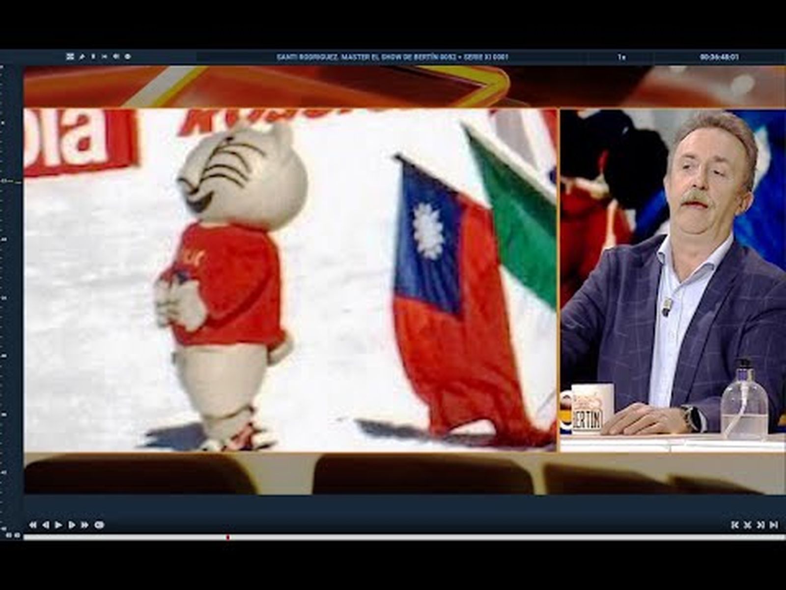 El humorista Santi Rodríguez y sus peripecias como Cecilio, la mascota del Mundial de Esquí Alpino