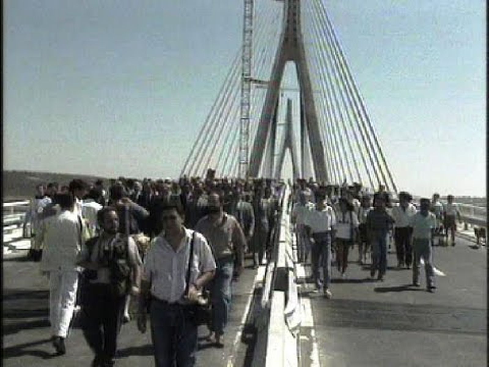 Inauguración del Puente Internacional entre España y Portugal