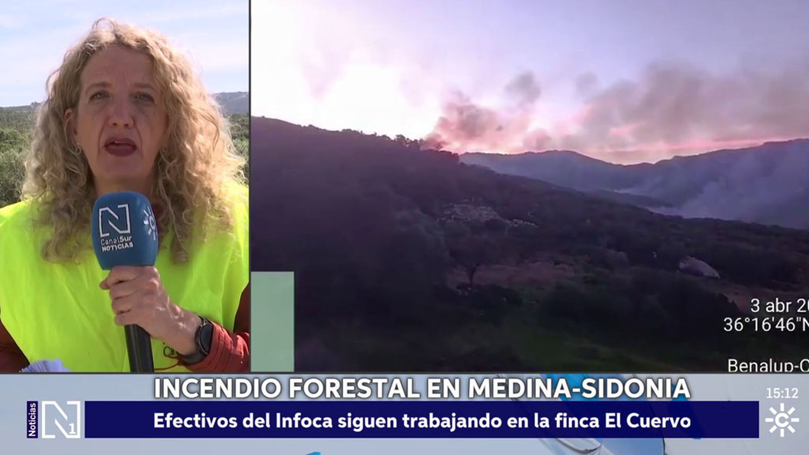Un incendio en Medina-Sidonia moviliza a tres autobombas y siete grupos de bomberos forestales