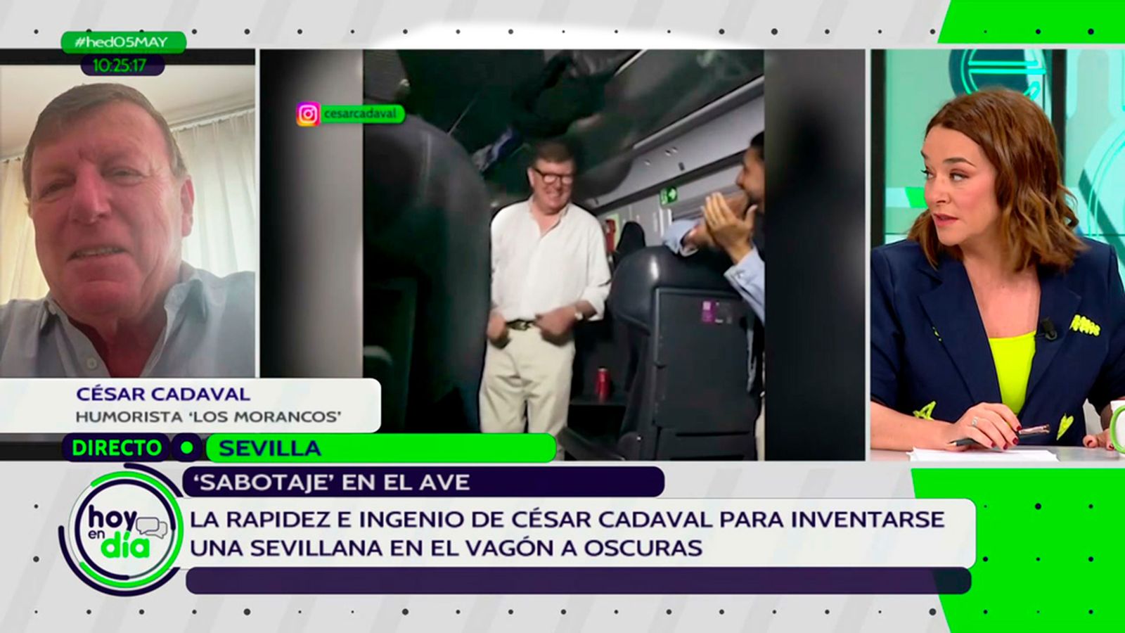 Los Morancos iluminan con cante y humor una noche atascados en un tren sin luz