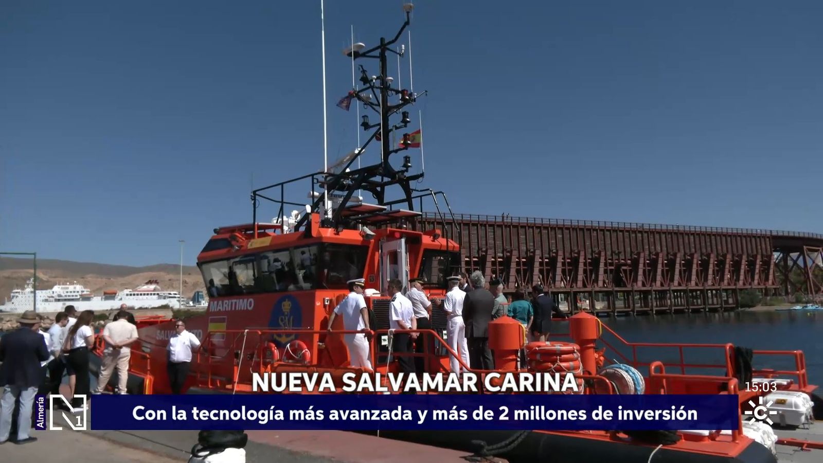 La Salvamar Carina, nueva embarcación de Salvamento Marítimo en el mar de Alborán