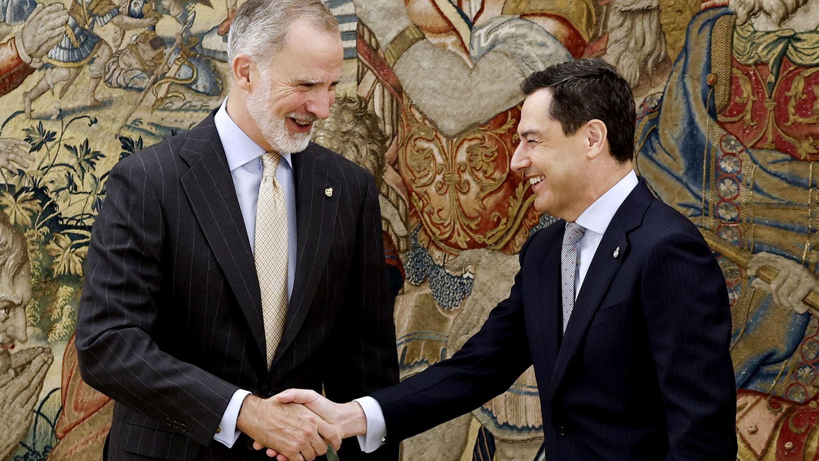 Moreno con el rey Felipe VI.