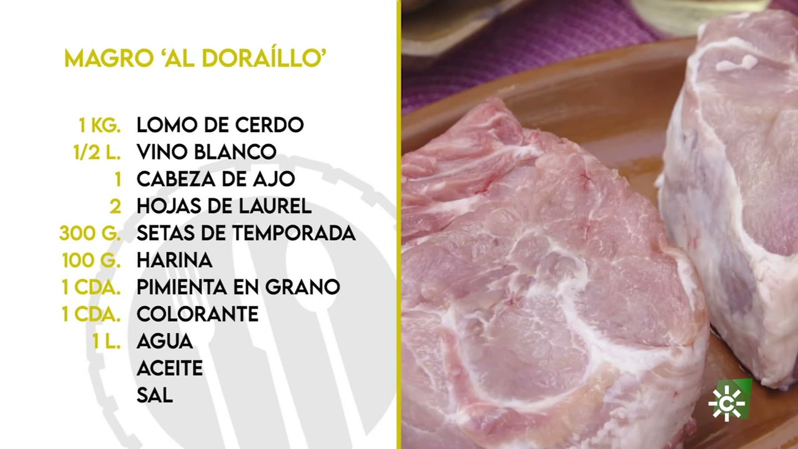 Tierra de sabores Zuheros ingredientes magro