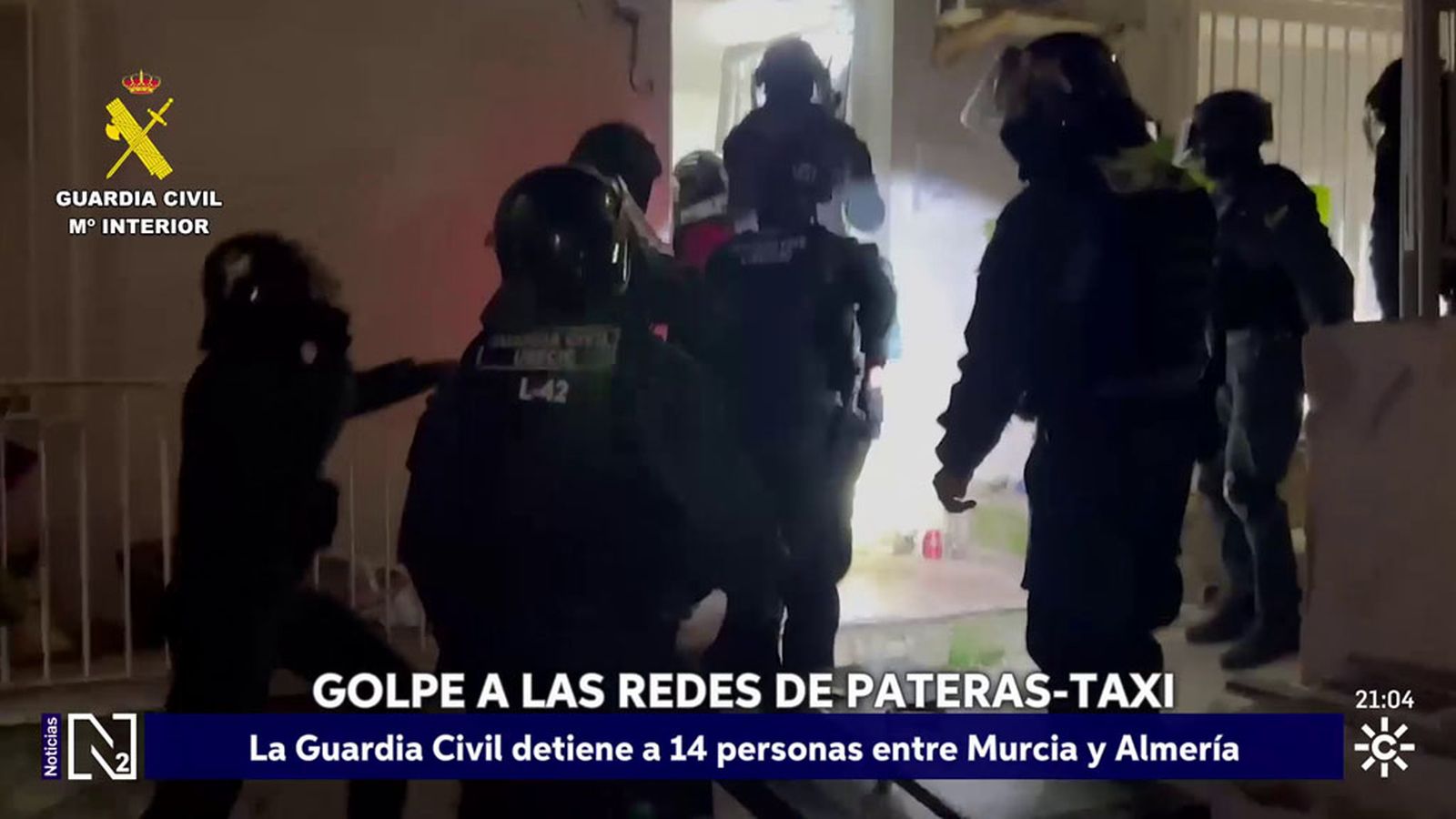 La Guardia Civil detiene a 14 personas entre Murcia y Almería