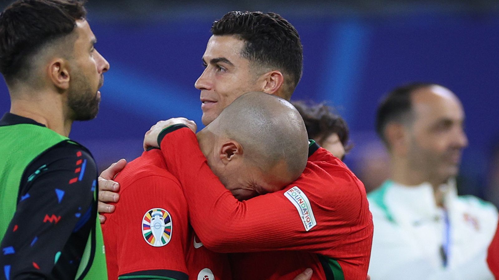 Ronaldo y Pepe en el Portugal Francia