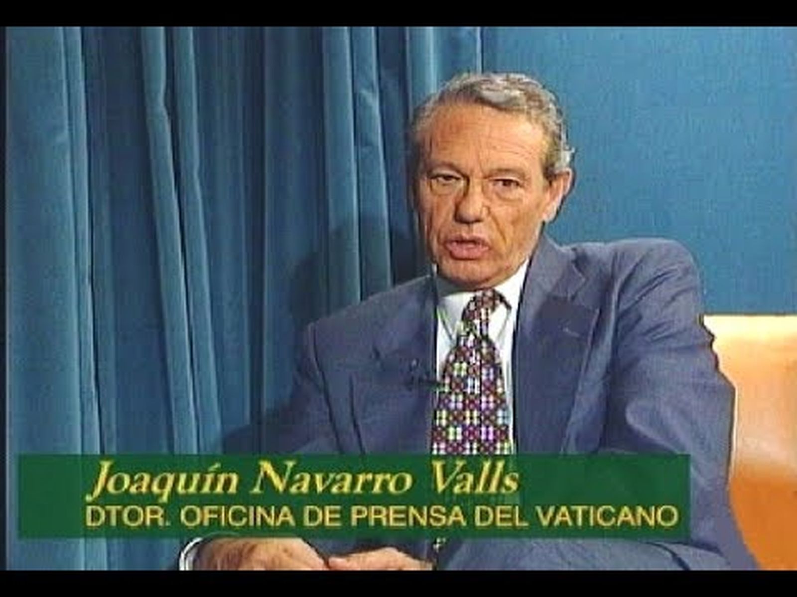 Joaquín Navarro Valls, periodista español laico portavoz de la Santa Sede