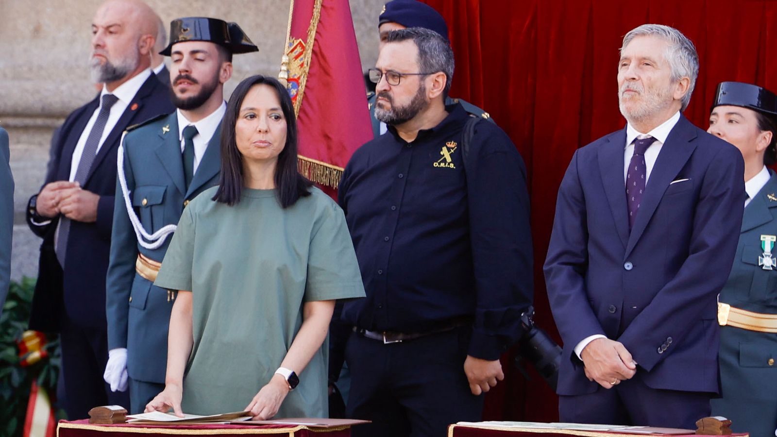 La directora general de la Guardia Civil, Mercedes González, y el ministro de Interior, Fernando Grande-Marlaska