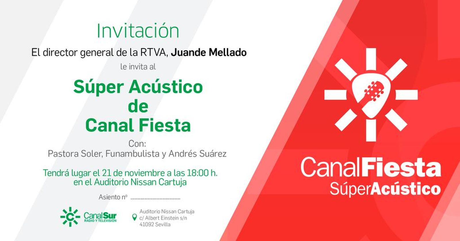 invitacion súper acustico