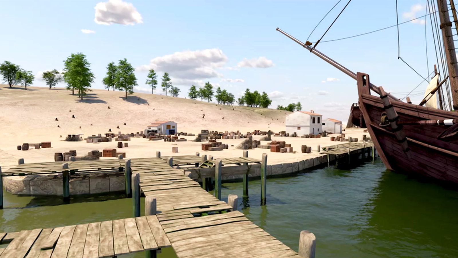 ¿Quieres ver cómo era el puerto de Palos de la Frontera desde donde partió Colón?