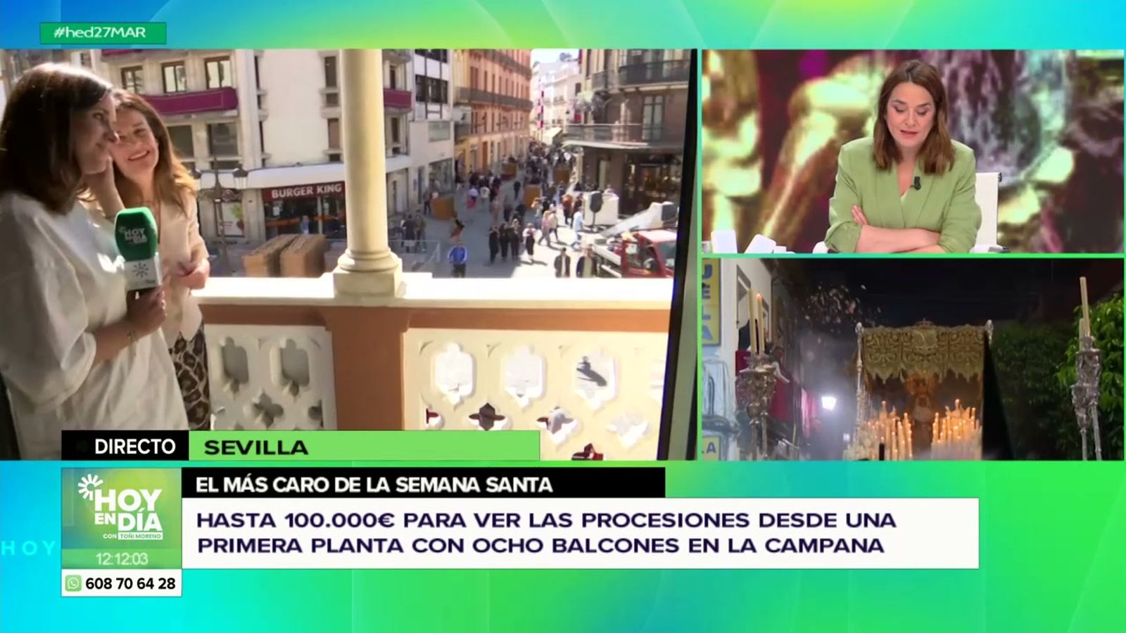 Ofrecen cien mil euros por un balcón en la Semana Santa de Sevilla