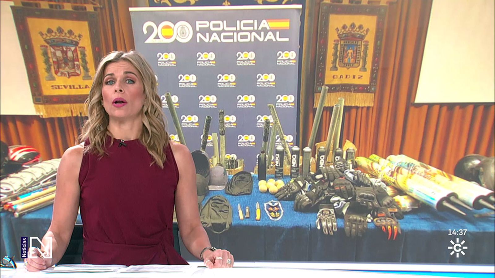 La Policía interviene cuchillos, cadenas y 95 barras de hierro por la final de Copa