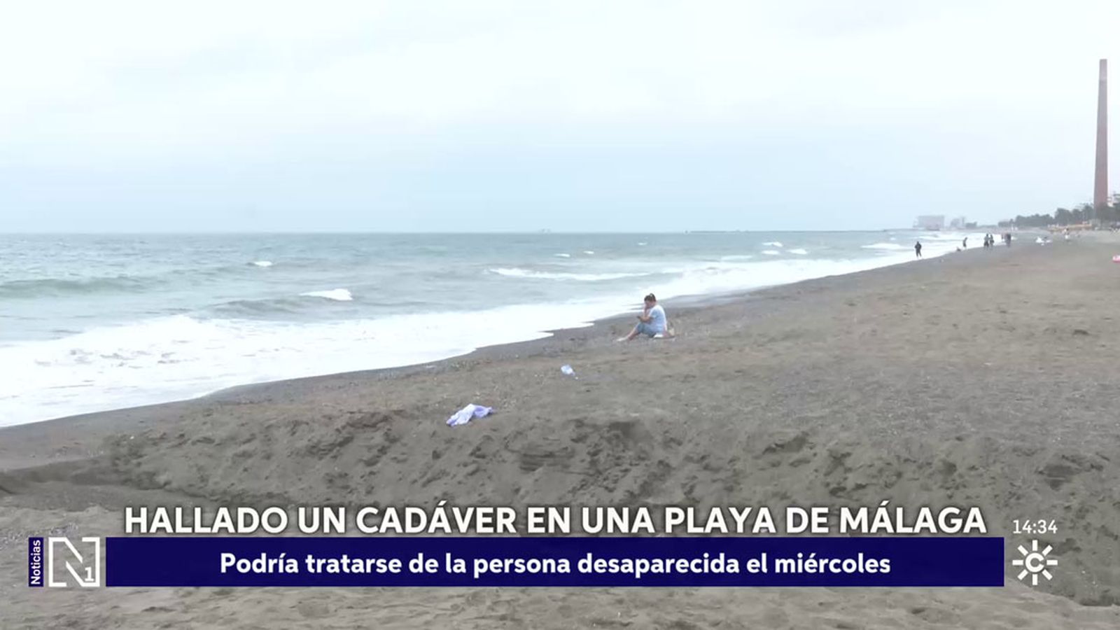 cadaver en playa de Málaga