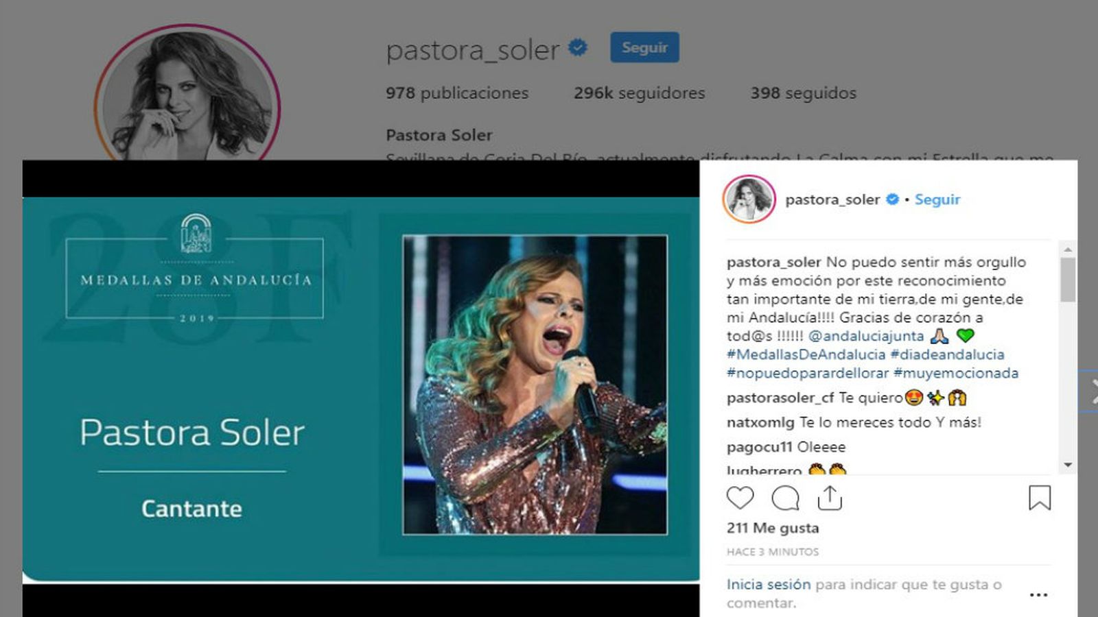 Pastora soler medalla redes 1024