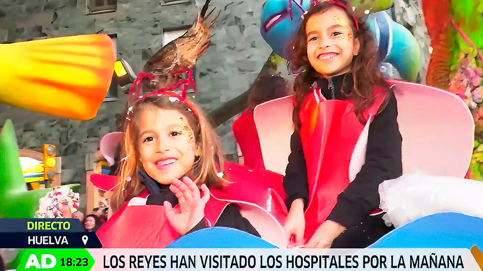 Los Reyes Magos recorren en Huelva una distancia de casi 9 kilómetros