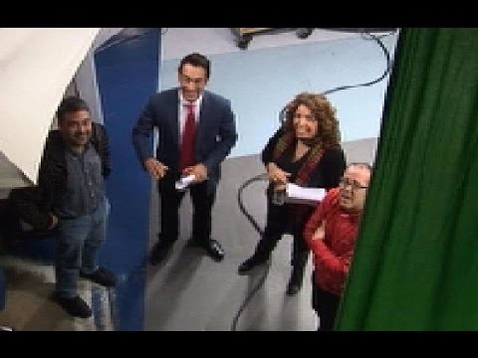 Trabajo nocturno en la redacción de informativos