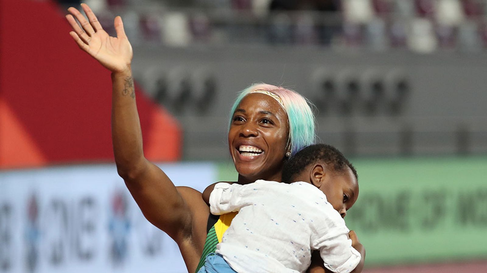 shelly-ann fraser-pryce. ganadora 100 metros doha