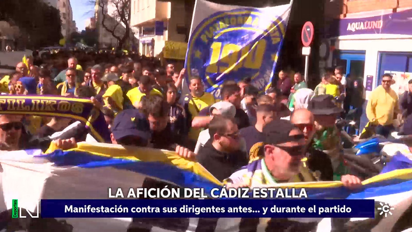 Protestas de los aficionados cadistas