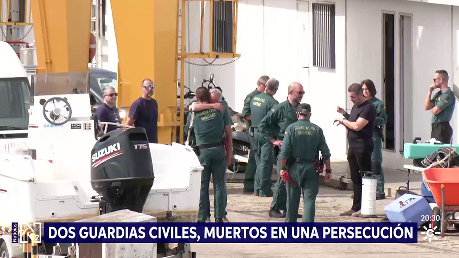 Conmoción en Huelva por la muerte de los dos guardias