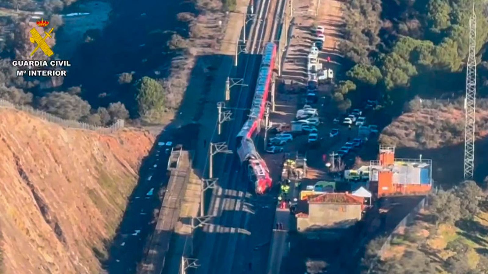 Imagen aérea del accidente de Adamuz