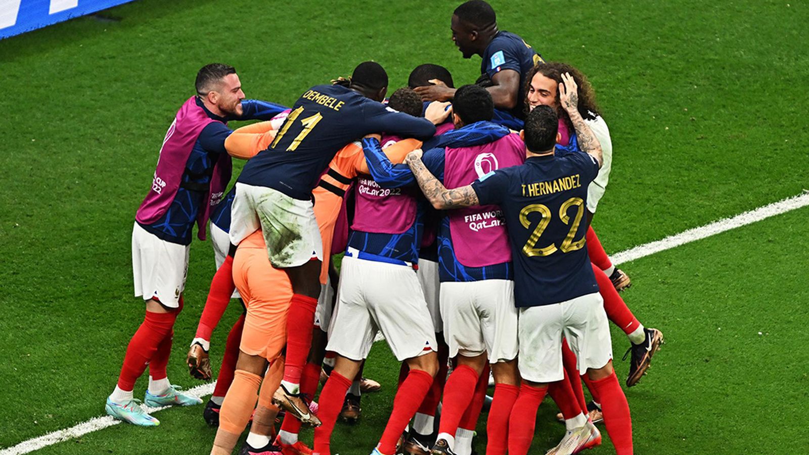francia celebra su pase a semifinales
