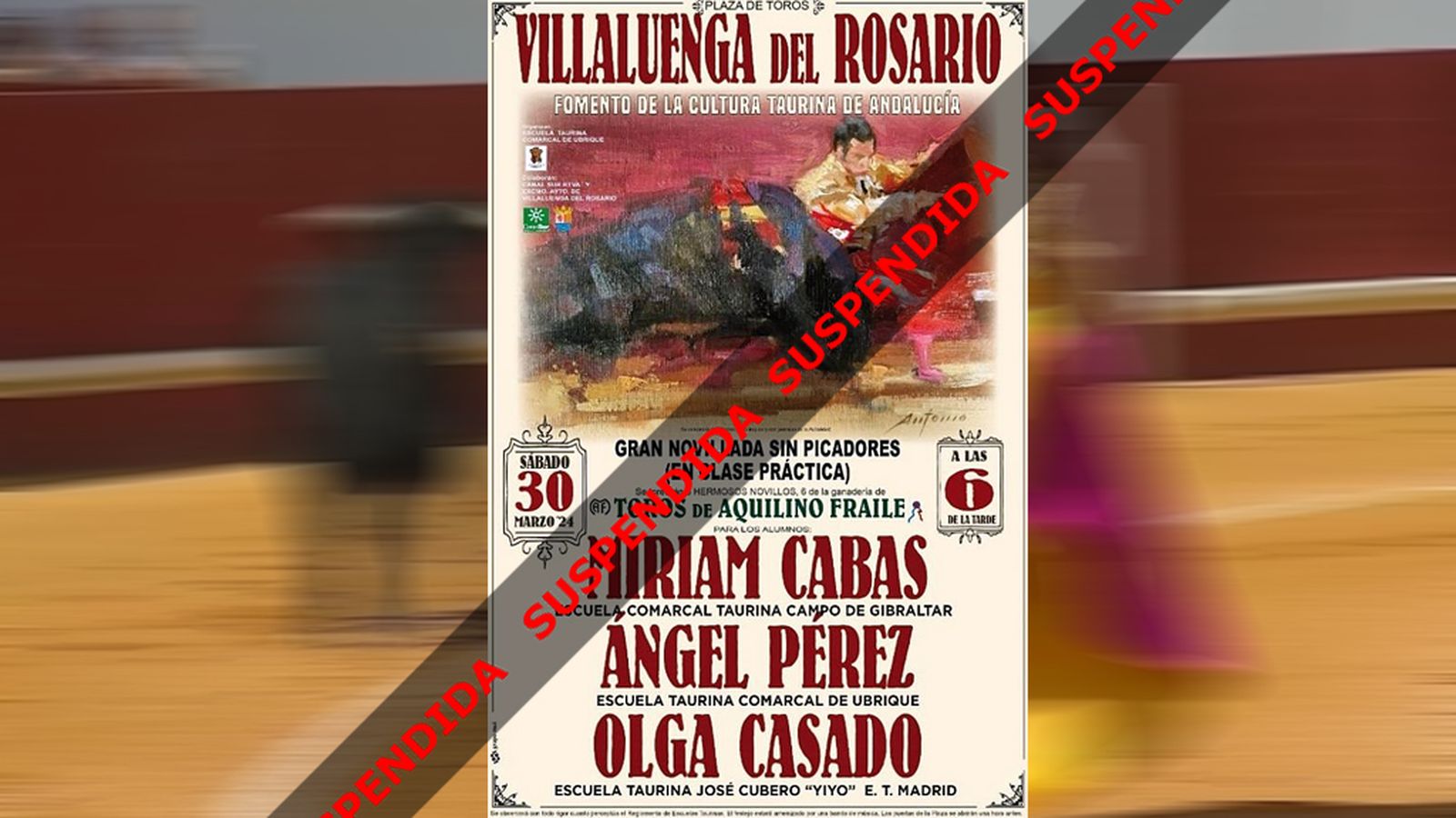 COMUNICACIÓN NOVILLADA SUSPENDIDA VILLALUENGA ROSARIO