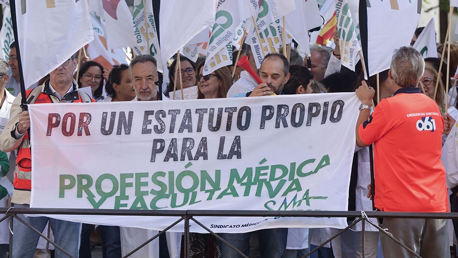 Foto protesta médicos Estatuto Marco